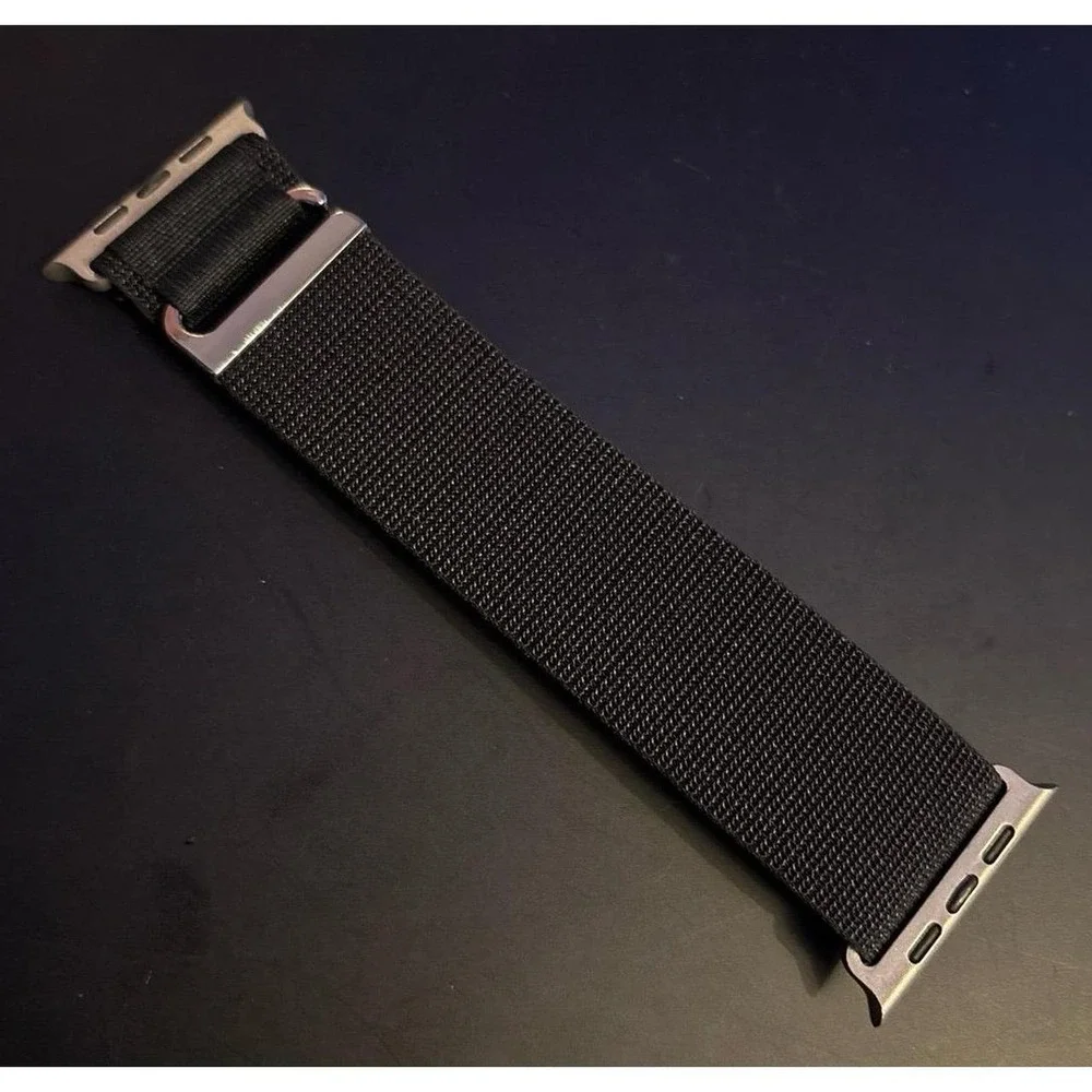 NEW Nylon Alpine Loop Band in Black for Apple Watch 42mm/44mm/45mm